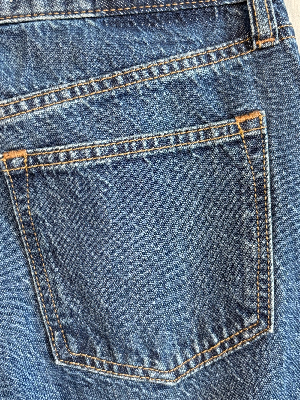 Abercrombie & Fitch Wide-Leg High Rise Jeans in Dark Blue - Picture 7 of 16